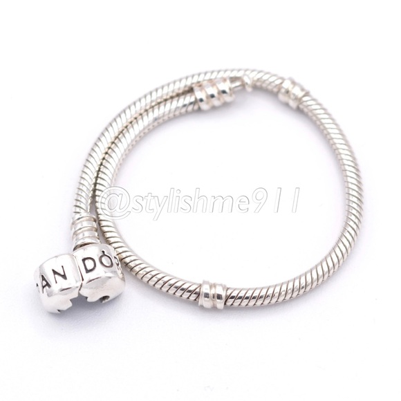 Authentic PANDORA Moments Barrel Clasp Charm Bracelet - 590702HV - Picture 5 of 11